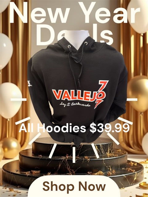 Vallejo 707 Hoodie say it backwards